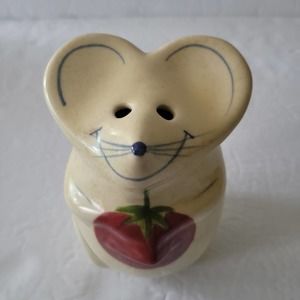 Laura Gates, Vintage 2001 Handpainted Mouse Parmesan Shaker